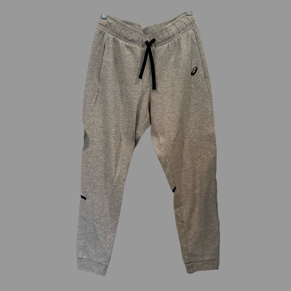 ASICS Light Gray Joggers with Black Accents